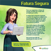 Atenção, cooperado! Para garantir sua segurança, a fatura de energia enviada por e-mail 